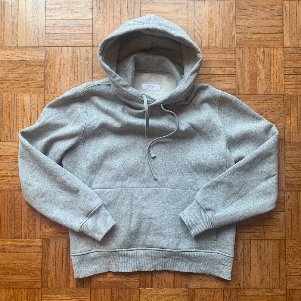 Men's Everlane Light Grey Gray Pullover Hoodie Sweatshirt, M